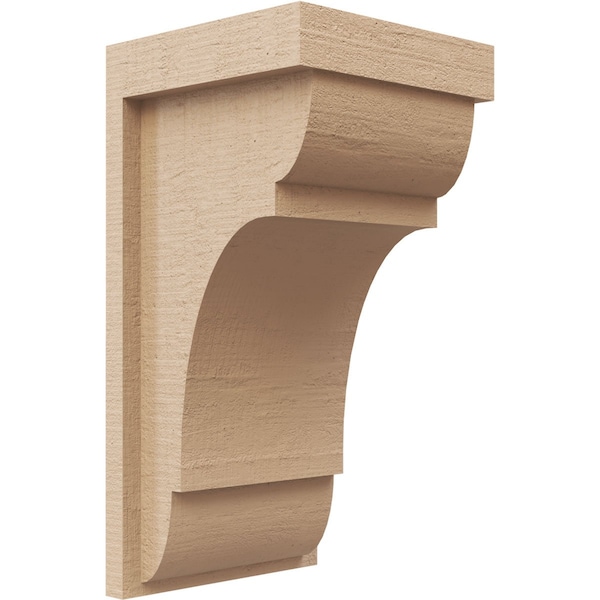 Ekena Millwork 6"W x 6"D x 12"H Wide Bryant Rough Cedar Woodgrain TimberThane Corbel, Primed Tan CORUR06X06X12BRYRCPR - main